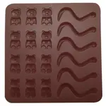 Silikonová forma želé hnědá