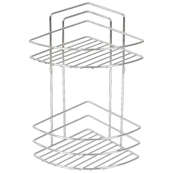 Kúpeľňová rohová polička dvojitá chrómová MX0964