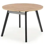 Rozkladací stôl Ruben 102/142x102cm doska/drevo – Dub Artisan/Čierna