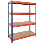 Kovový skladový regál 192x100x50 cm – 4 police/300 kg