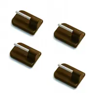 Sada věšáków samolepicích hnědý 4ks