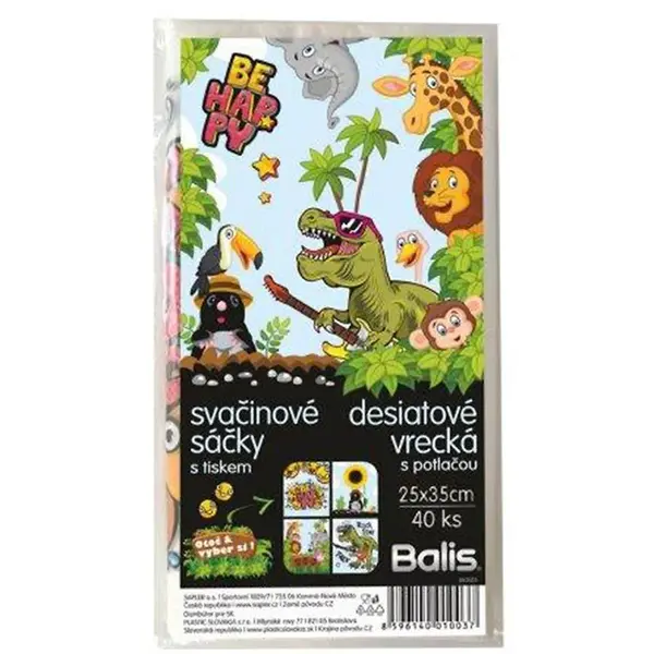 Svačinové sáčky 25x35cm mix 40ks