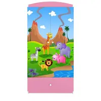 Skříň Babydreams růžová - Safari