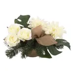 Květinové aranžmá v míse s 5 květy 22x36cm 443803