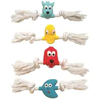 Hračka latexová hlava zvierat s lanom 20cm 487.9