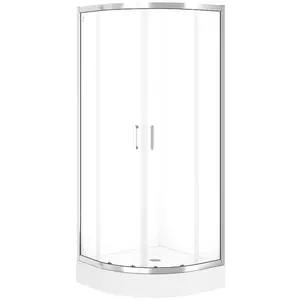 Sprchový kút polkruhový Brasco 80x80x190 chróm S168-001