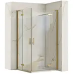 Sprchový kút Hugo Rea K6608 80x80x200,5 gold brush