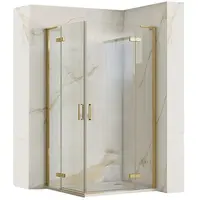 Sprchový kút Hugo Rea K6608 80x80x200,5 gold brush