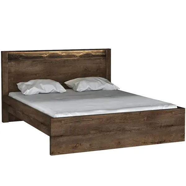 Posteľ 160 + rám Indianapolis I19 tmavý jaseň