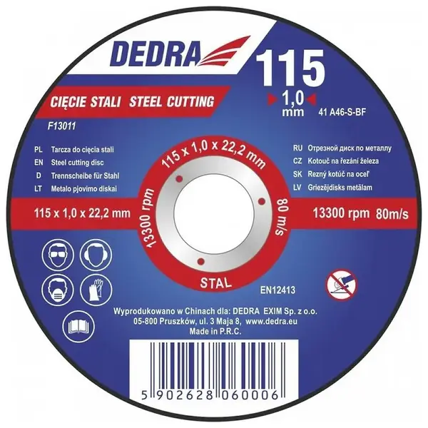 Rezný kotúč na nerezovú oceľ 125x1,0x22,2 mm