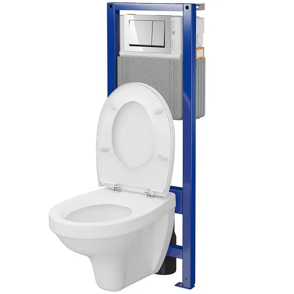 Podomítkový WC set Agis II B980 ovládací tlačítko chrom Enter II