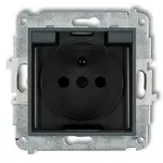 Zásuvka hermetická grafit mat 28MGPB-1ZDP mini