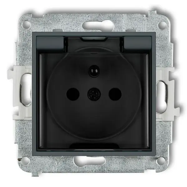 Zásuvka hermetická grafit mat 28MGPB-1ZDP mini