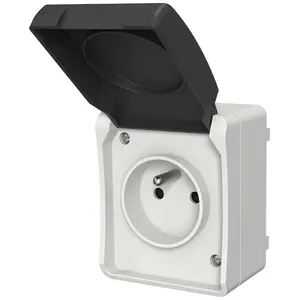 Zásuvka Z/U AQUA PLUS IP54 grey 40114