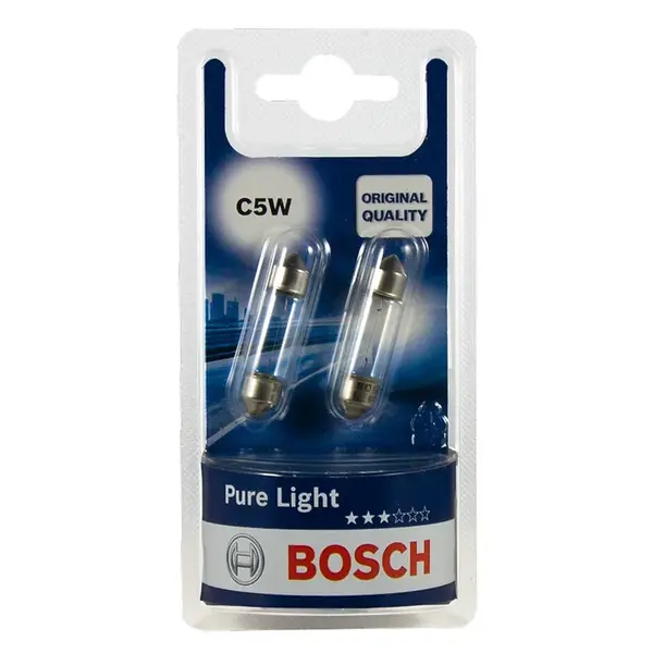 Žárovka 12V 5W C5W sufitová Bosch 2 ks Blistr