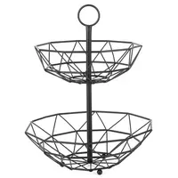 D.košík na ovoce patrový černý 29.5x38cm W6697