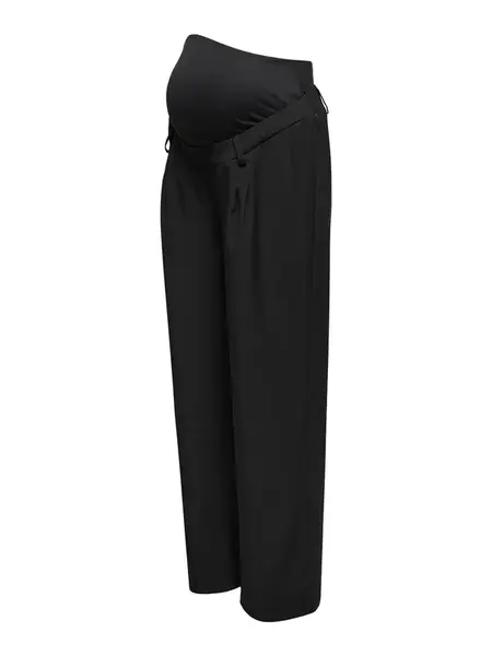 Only Maternity Plisované nohavice 'OLMPLEAT'  čierna