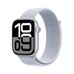 Apple Watch S10 42 mm sport loop chytré hodinky silver/blue cloud