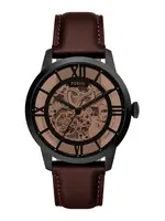 FOSSIL Analógové hodinky 'Townsman'  hnedá / čierna