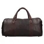 Kožená cestovní taška Greenwood Koen - tmavě hnědá
