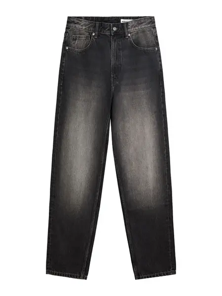 Bershka Džínsy  čierny denim