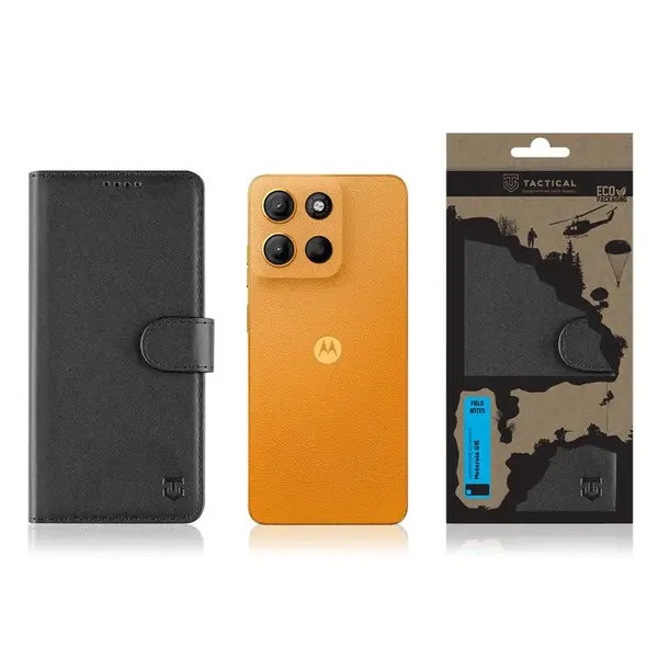 Flipové pouzdro Tactical Field Notes pro Motorola Moto G15, černá