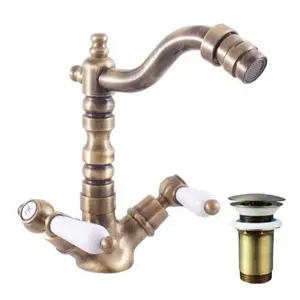 RAV SLEZÁK Morava bidetová batéria s clic-clacom stará mosadz mk521.5/9sm MK521.59SM