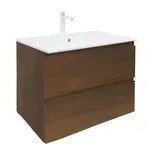 Kúpeľňová skrinka s umývadlom SAT B-Way 99x50x45 cm matný orech BWAY2100NUTU4BBI