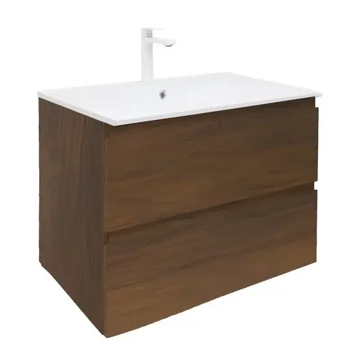 Kúpeľňová skrinka s umývadlom SAT B-Way 99x50x45 cm matný orech BWAY2100NUTU4BBI