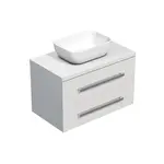 Kúpeľňová skrinka s doskou SAT Cube Way 80x53x46 cm biely lesk CUBE46803BI45