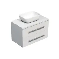 Kúpeľňová skrinka s doskou SAT Cube Way 80x53x46 cm biely lesk CUBE46803BI45