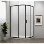 Sprchový kút asymetrický 90x120 cm Polysan Easy Black EL2715B