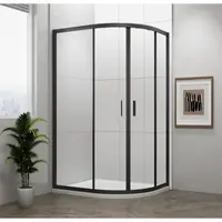 Sprchový kút asymetrický 90x120 cm Polysan Easy Black EL2715B