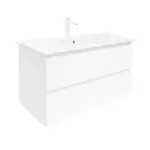 Kúpeľňová skrinka s umývadlom SAT B-Way 99x50x45 cm biela lesk BWAY2100WU4B2