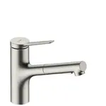 Hansgrohe Zesis drezová batéria s vyťahovacou spŕškou, 2 prúdy nerez 74803800