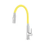 Drezová batéria Novaservis so silikónovým ramienkom, 2 prúdy žltá / chróm 70730,0ZL