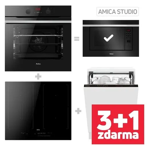 Set spotrebičov Amica s mikrovlnnou rúrou ZADARMO