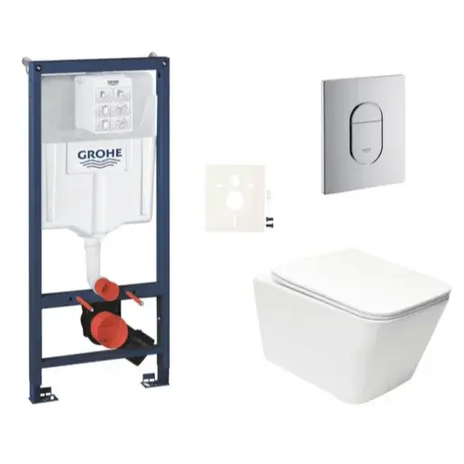 Závesný wc set do ľahkých stien / predstenová montáž SAT Infinitio SIKOGRSIN12A