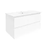 Kúpeľňová skrinka s umývadlom SAT B-Way 99x50x45 cm biely lesk BWAY2100WU4BI