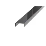 Lišta dekoračná "U" Eviso black lesk, nerez PVD, dĺžka 270 cm, šírka 20 mm, PRBL0002