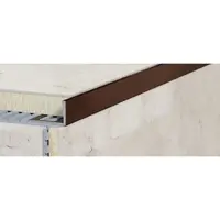 Lišta ukončovací "L" Havos bronz, hliník elox, dĺžka 250 cm, výška hrany 12 mm, ALEBRT12250