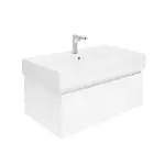 Kúpeľňová skrinka s batériou a umývadlom SAT Evolution 1 78x30x44, 8 cm biela mat SATEVO80WMU2BA