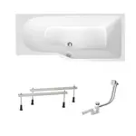 Asymetrická vaňa Laguna Beáta Plus 160x80 cm akrylát pravá SIKOBE1600PAPN