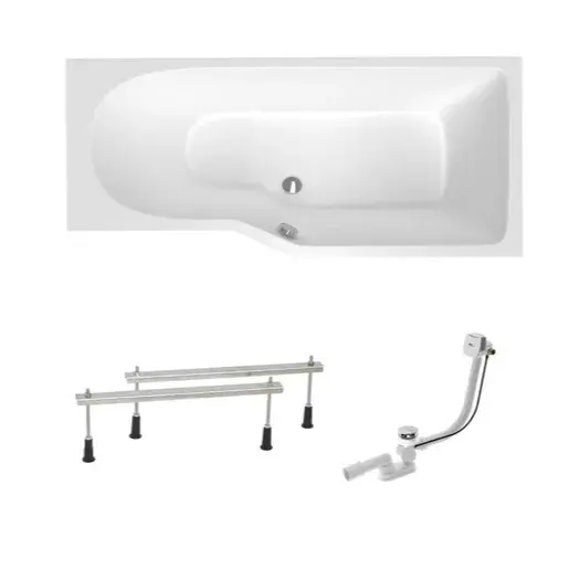 Asymetrická vaňa Laguna Beáta Plus 160x80 cm akrylát pravá SIKOBE1600PAPN