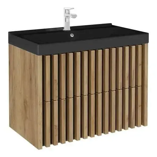 Kúpeľňová skrinka s umývadlom SAT Delano 80x46 cm dub mat DELANO80ZDCUMB