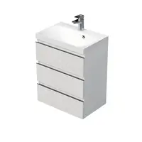 Kúpeľňová skrinka s umývadlom SAT Cube Way 60x71x40 cm biela mat CUBE3D603ZB