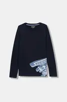 Detská bavlnená košeľa s dlhým rukávom Guess