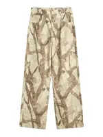 Bershka Džínsy  brokátová / kaki / olivová / pastelovo zelená