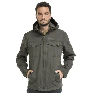 Bushman Pánska prechodná bunda Hendrik, tmavá khaki XXXXL