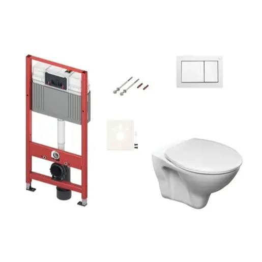 Cenovo zvýhodnený závesný WC set TECE do ľahkých stien / predstenová montáž + WC Ceramia S-Line Pro SIKOTSD0